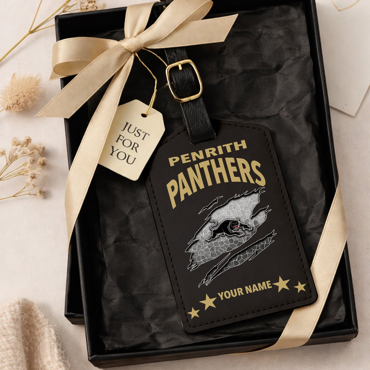 Premium NRL x PP Personalized Leather Luggage Tag NDT VHM