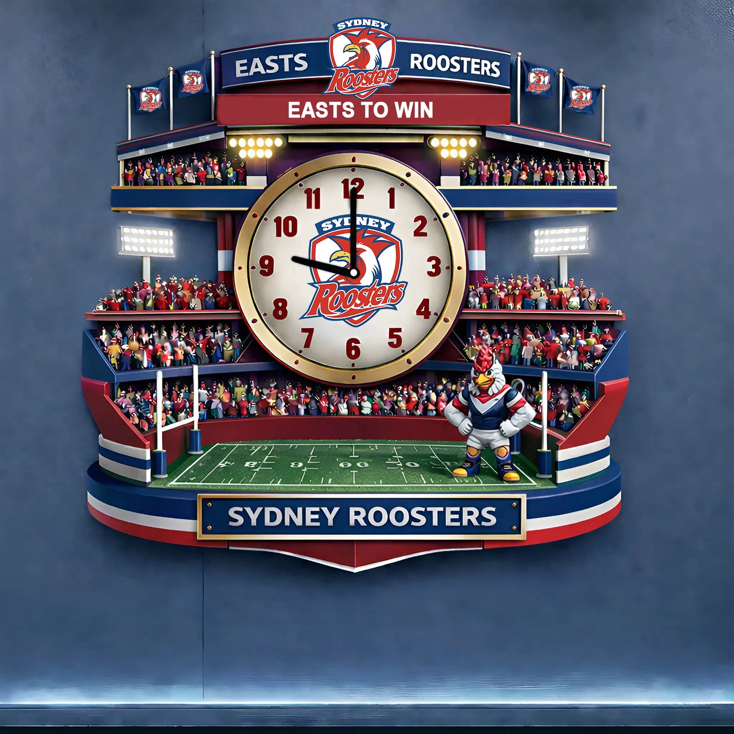PREMIUM NRL X SR 3D Visual Effect Acrylic Clock NDT NHM