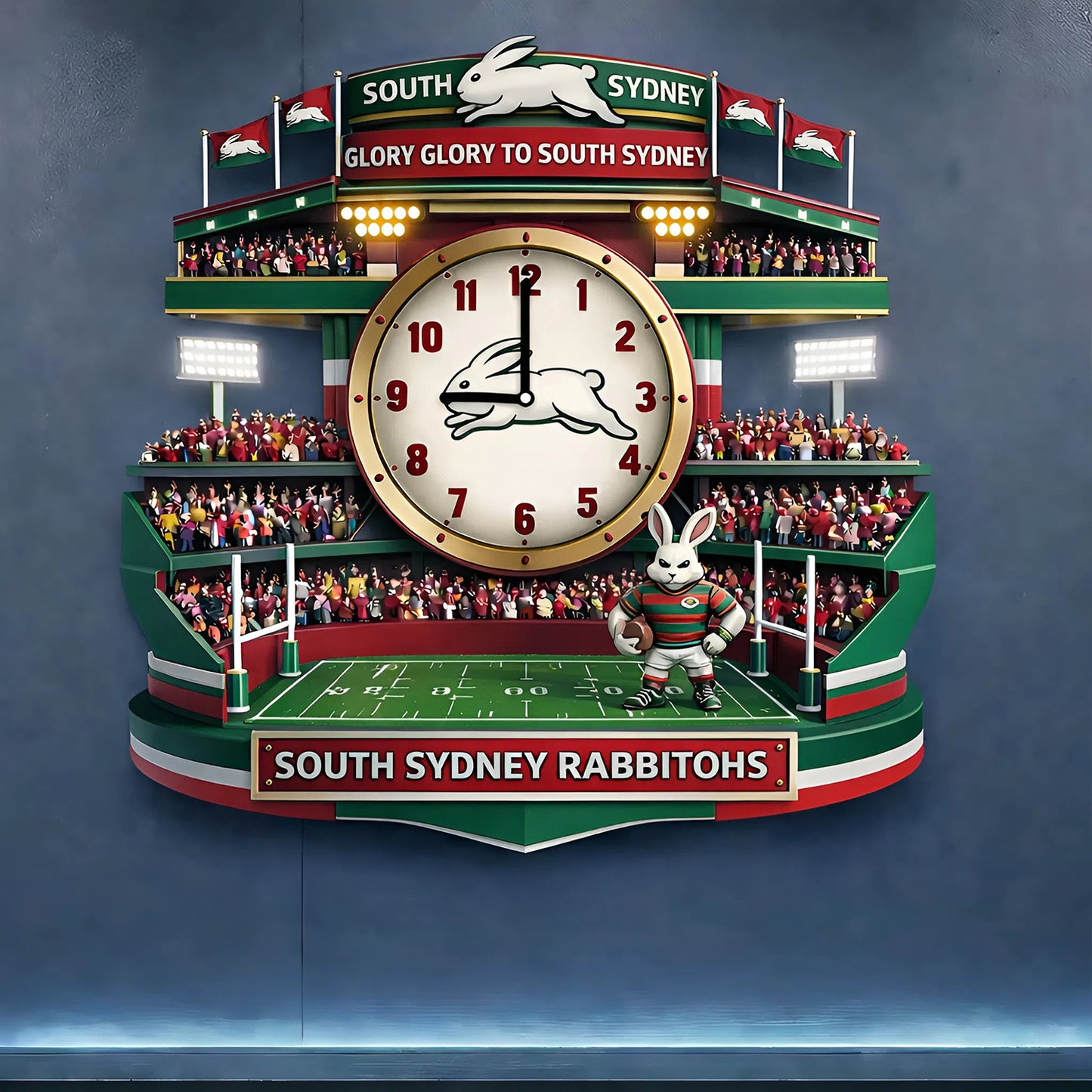 PREMIUM NRL X SSR 3D Visual Effect Acrylic Clock NDT NHM