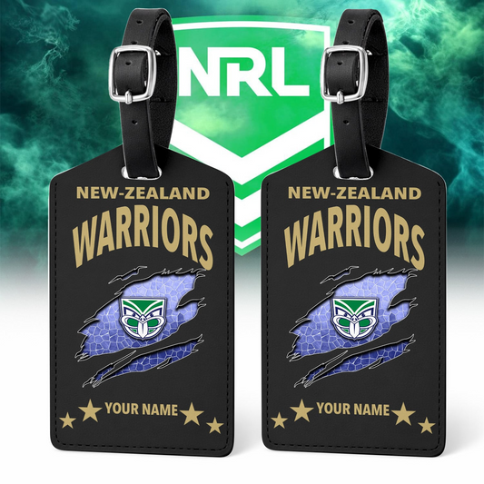 Premium NRL x WA Personalized Leather Luggage Tag NDT VHM