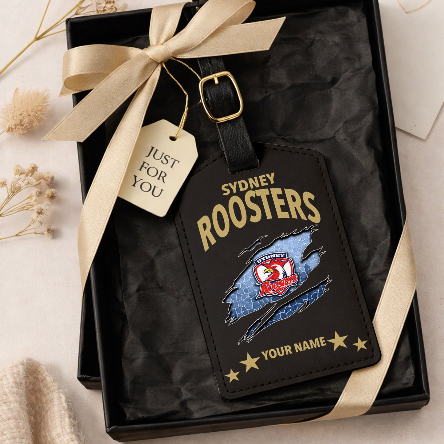 Premium NRL xSR  Personalized Leather Luggage Tag NDT VHM