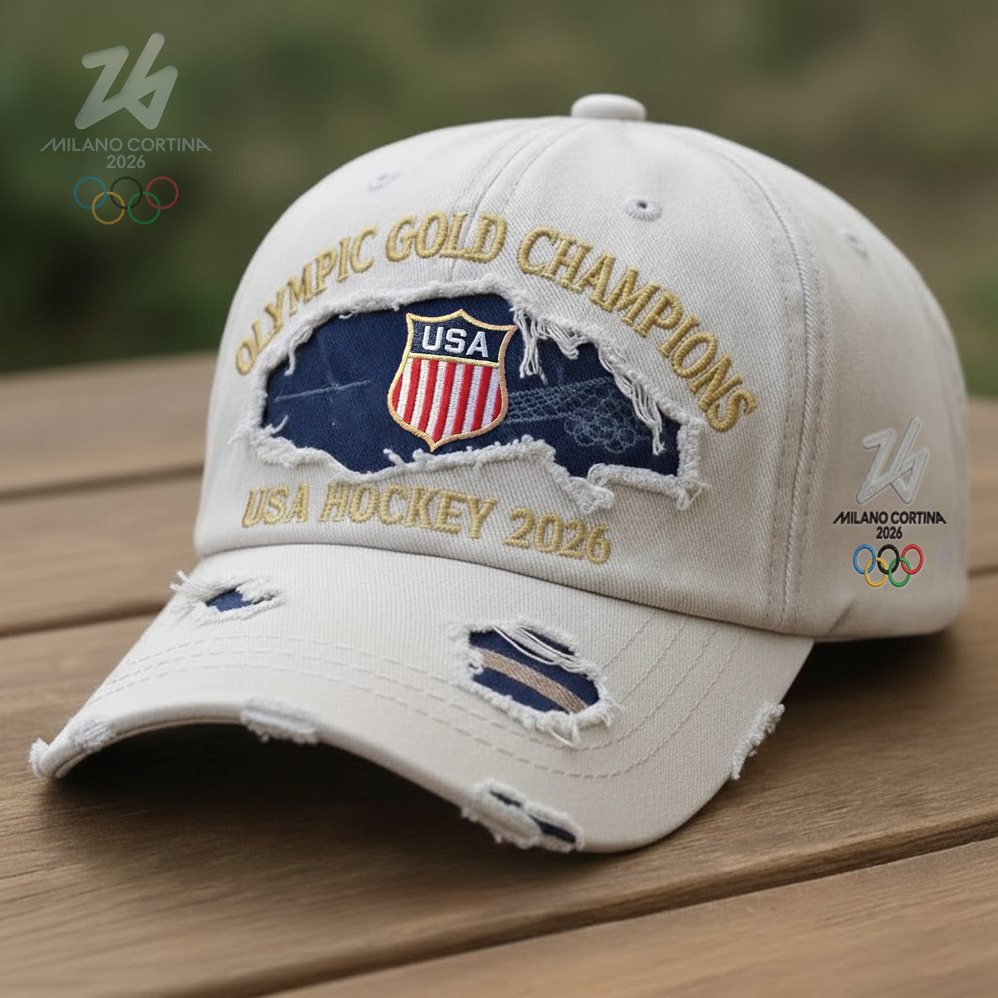 Premium Olympic USA Ice Hockey Champions 2026 Cap V11 NMD TTV