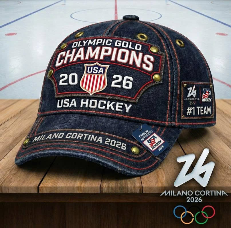 Premium Olympic USA Ice Hockey Champions 2026 Cap V2 NMD TTV