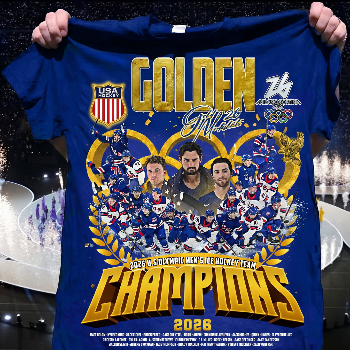 Premium Olympic USA Ice Hockey Champions 2026 Shirt V1 NMD TTV