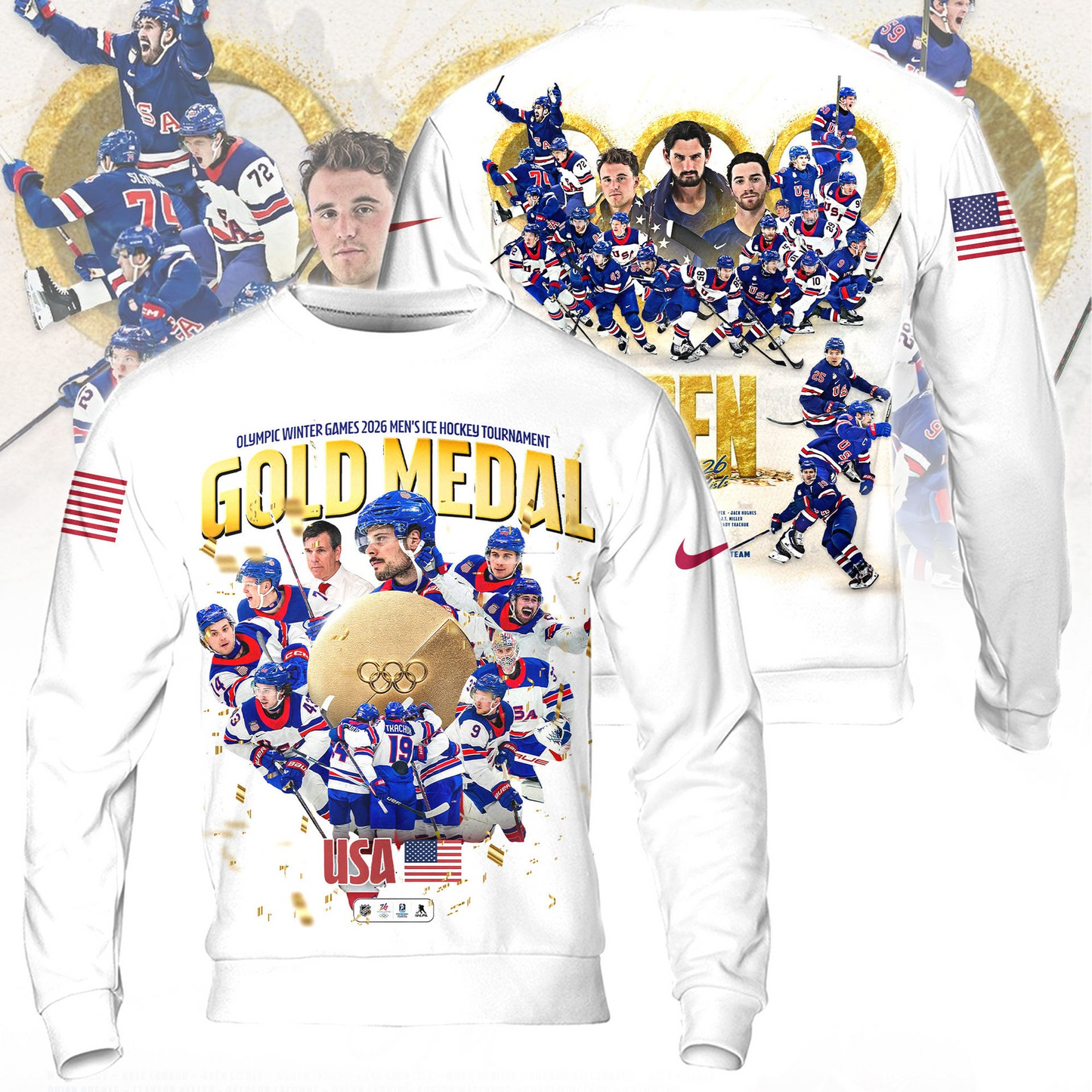 Premium Olympic USA Ice Hockey Champions 2026 Shirt V2 NMD TTV