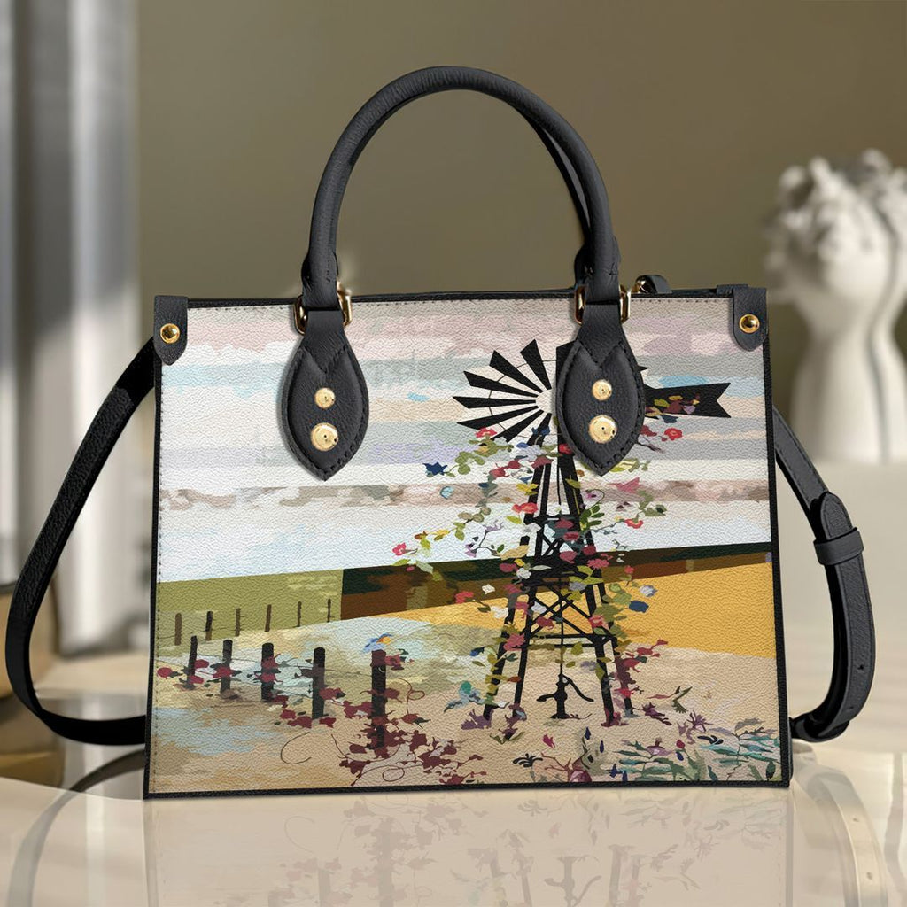 Blooming Windmill Leather Bag Handbag | Tote Bag | Leather Tote For Women