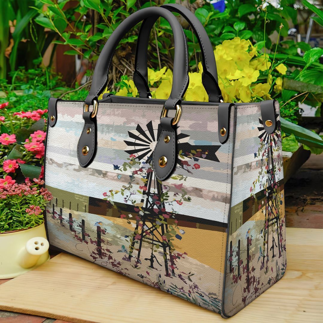 Blooming Windmill Leather Bag Handbag | Tote Bag | Leather Tote For Women