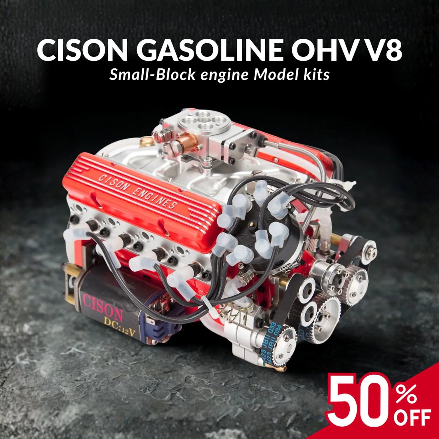 🎉Christmas Deals 50% OFF🔥 - Gasoline OHV V8 Small-block Engine Model Kits