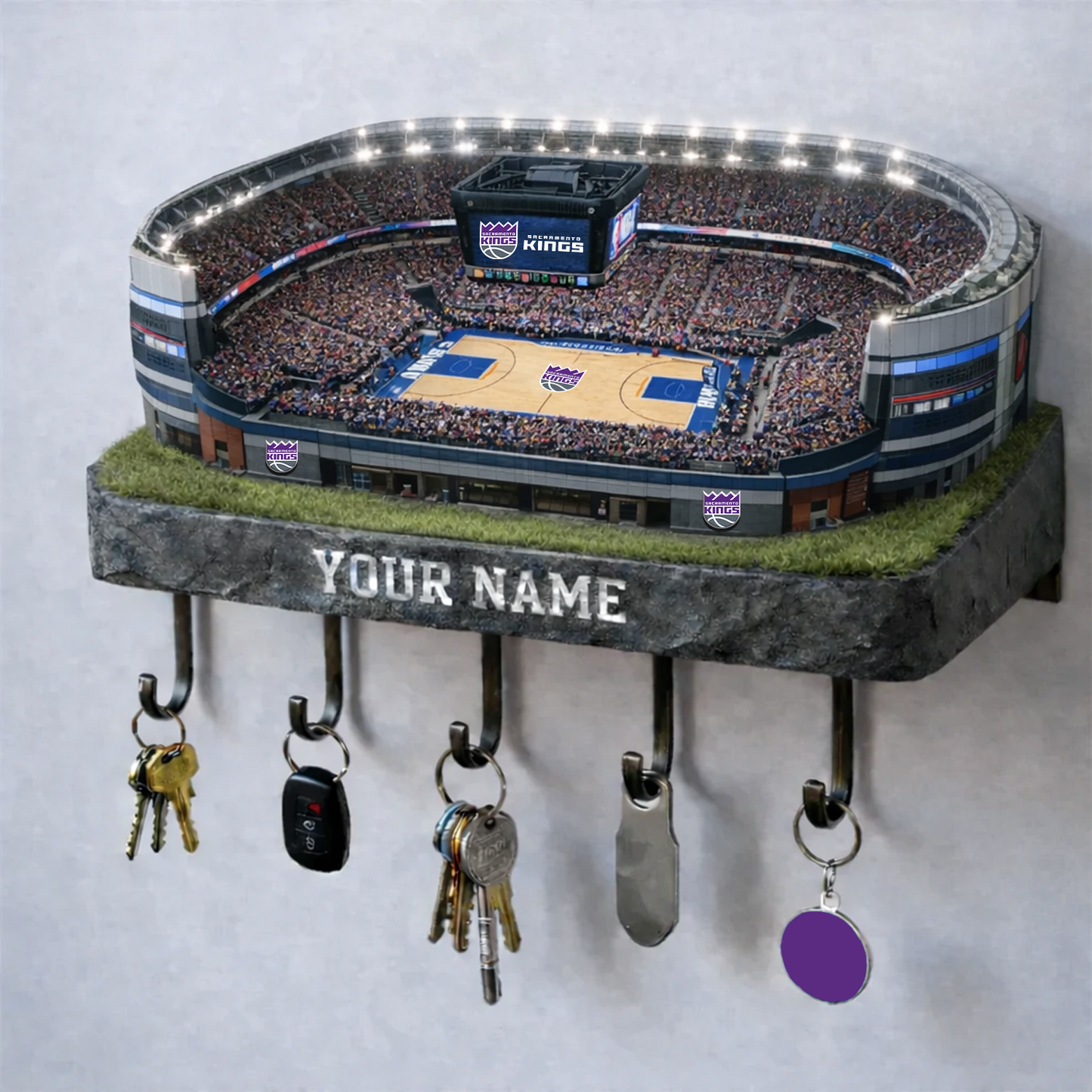 SAC Stadium Premium NBA Wood Key Hanger DATND TANTD