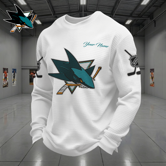 SAN X NHL Men Football Waffle Long Sleeve T-Shirt V1 NAK NHT