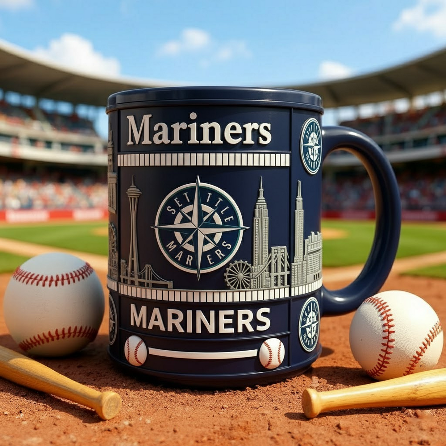 SEA X MLB Iconic City Baseball Mug V1 NAK NHT