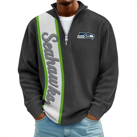 SEA x NFL Mokaloha Men's Waffle Henley Shirts DATND TANTD
