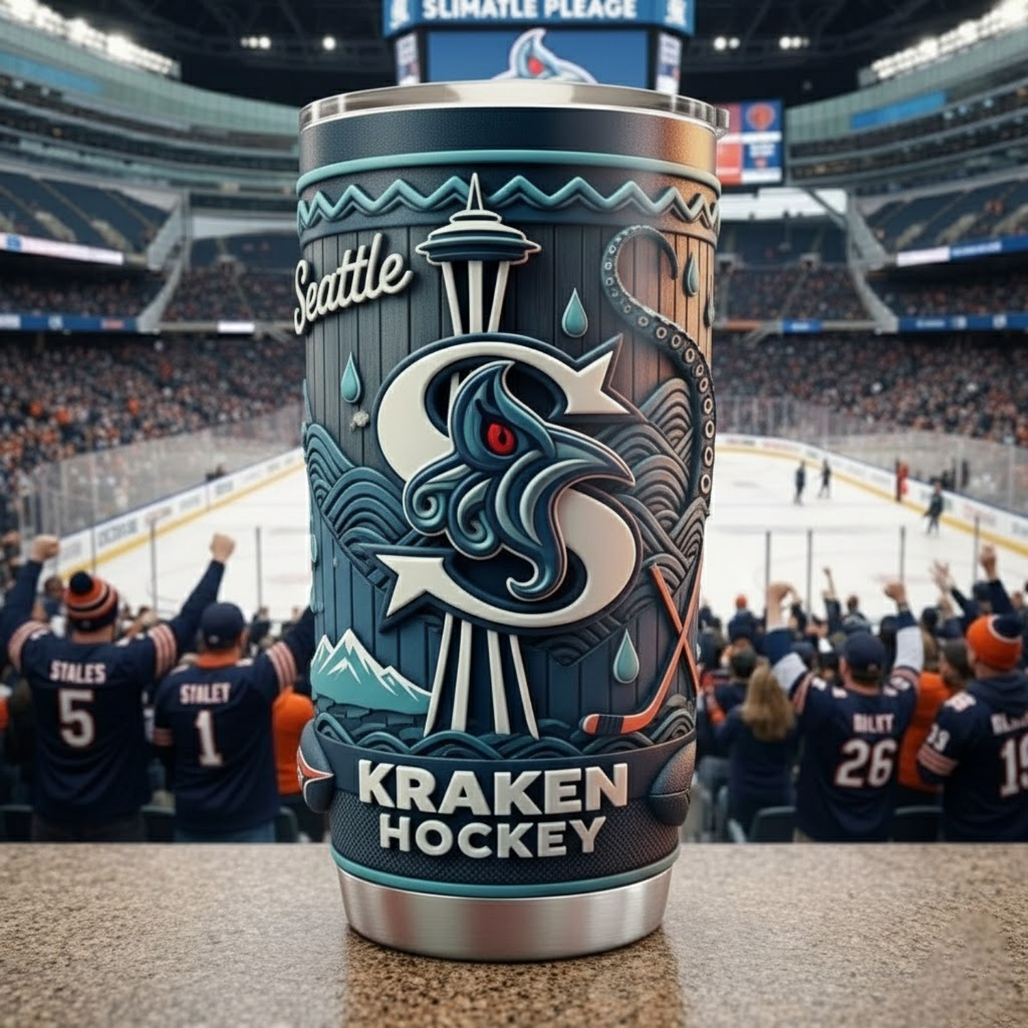SEA X NHL mascot-shaped thermal mug NAK NHT
