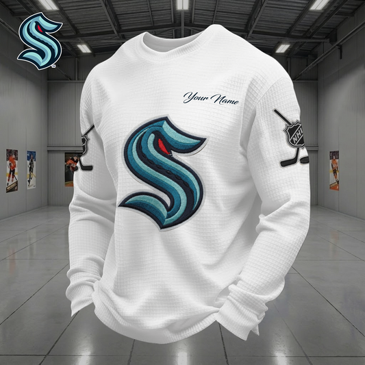 SEA X NHL Men Football Waffle Long Sleeve T-Shirt V1 NAK NHT