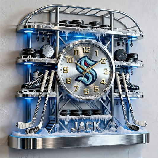 SEA X Personalized ice hockey arena tower themed clock NAK NHT
