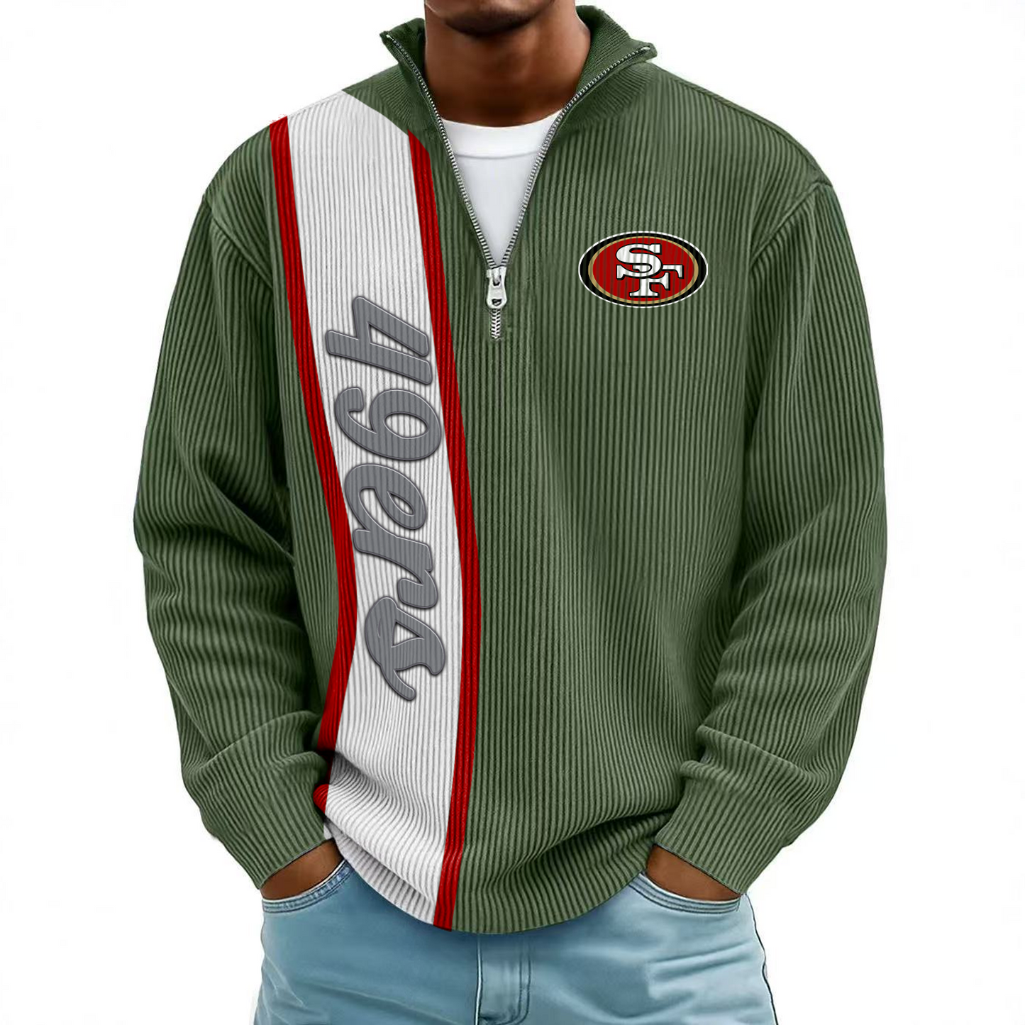SF x NFL Mokaloha Men's Waffle Henley Shirts DATND TANTD