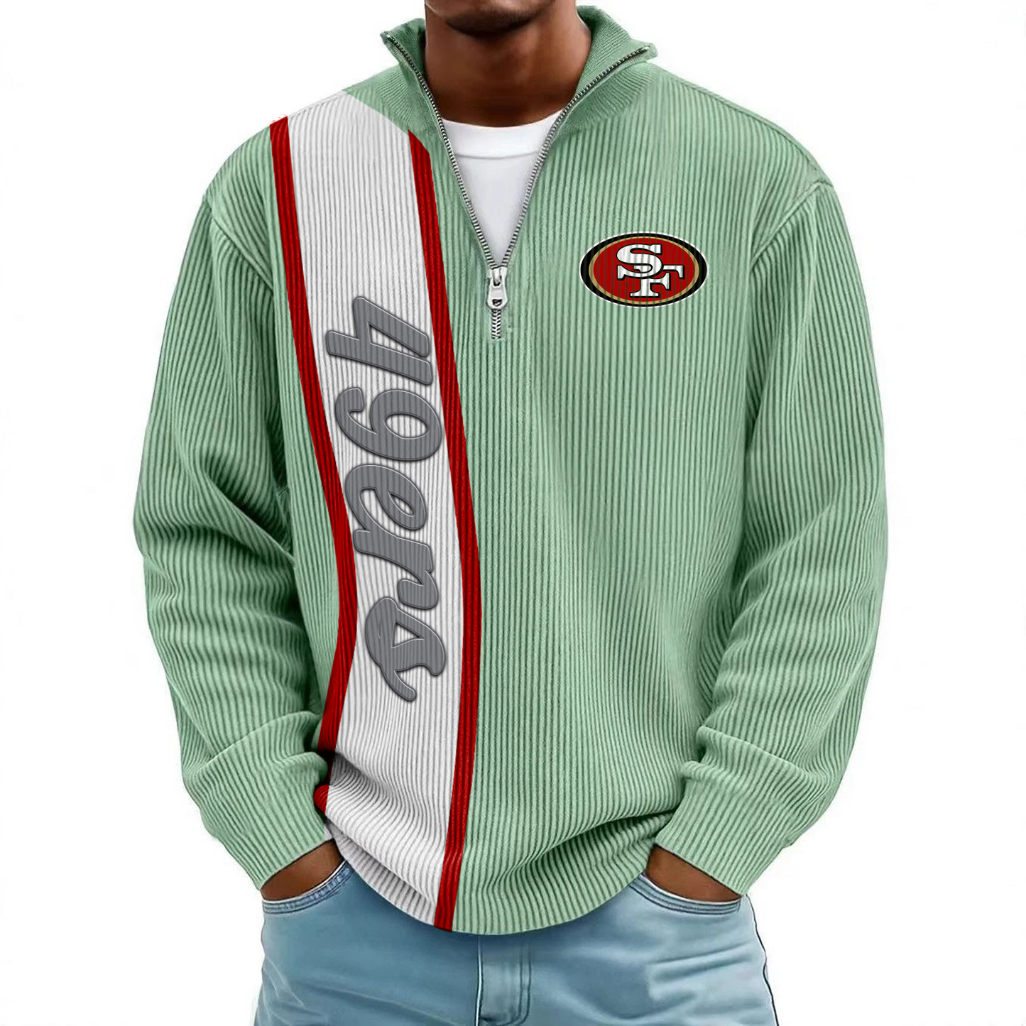 SF x NFL Mokaloha Men's Waffle Henley Shirts DATND TANTD