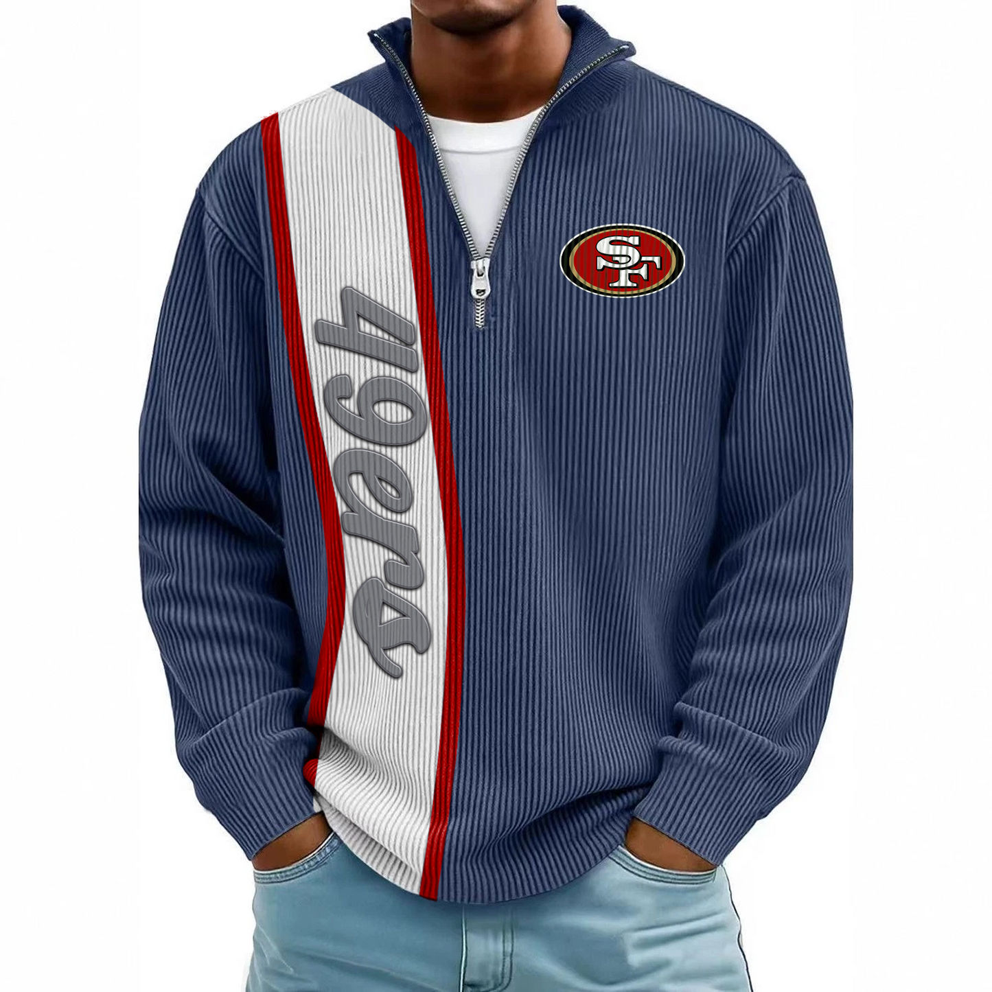 SF x NFL Mokaloha Men's Waffle Henley Shirts DATND TANTD
