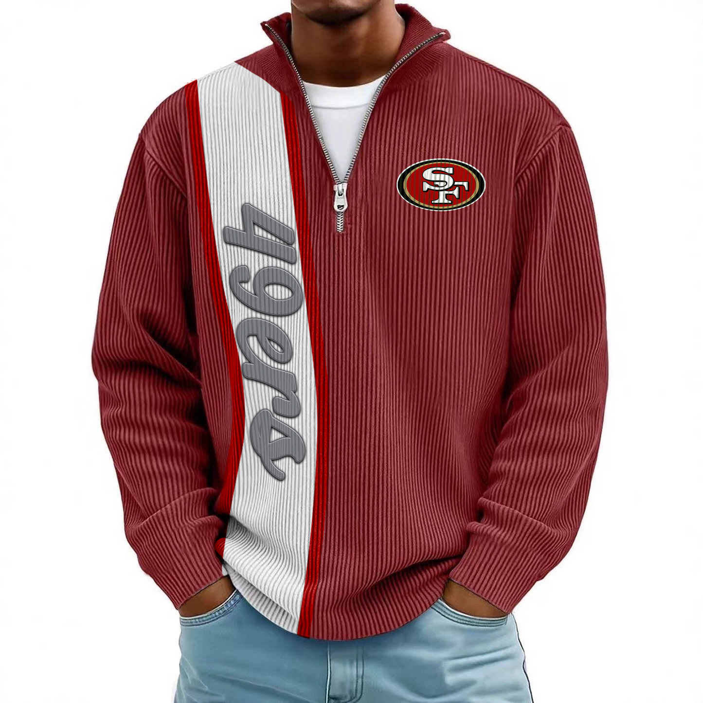 SF x NFL Mokaloha Men's Waffle Henley Shirts DATND TANTD
