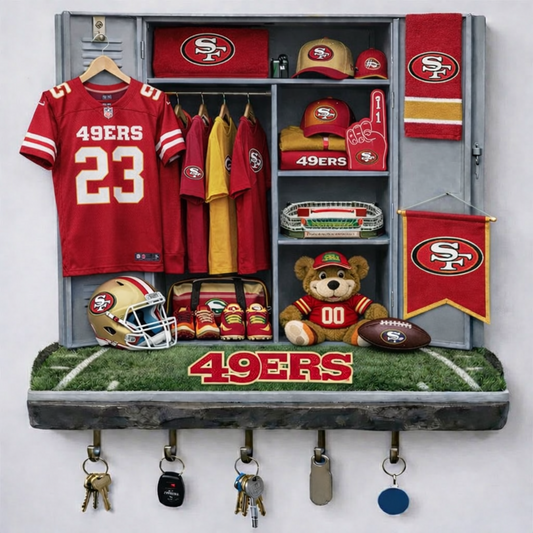 SF49 x NFL Changing Room Personalized 3D Visual Effect Acrylic Key Holder DDT NTL