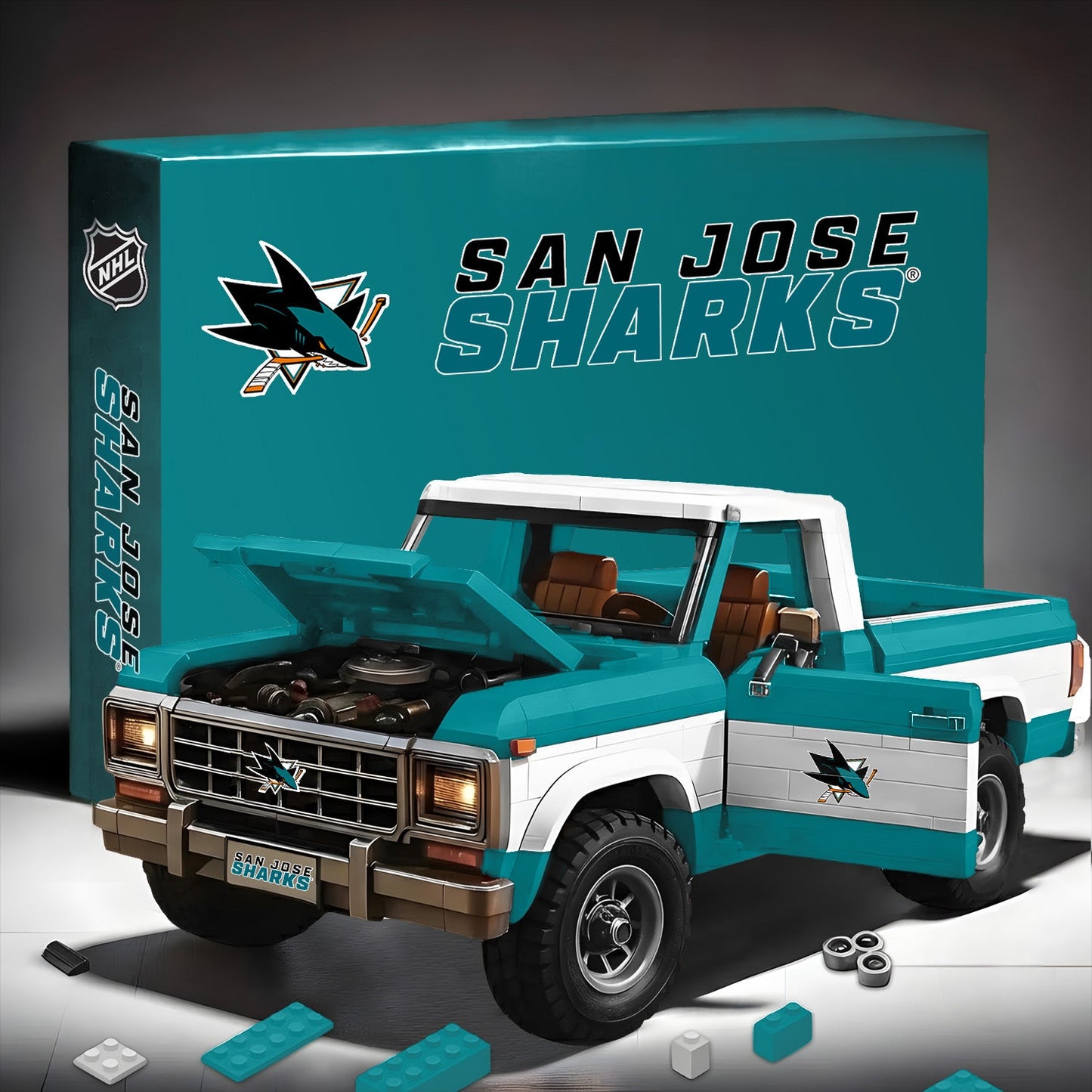 SJS x NHL 3D ford F150 buiding block Toy Set NDT LVH
