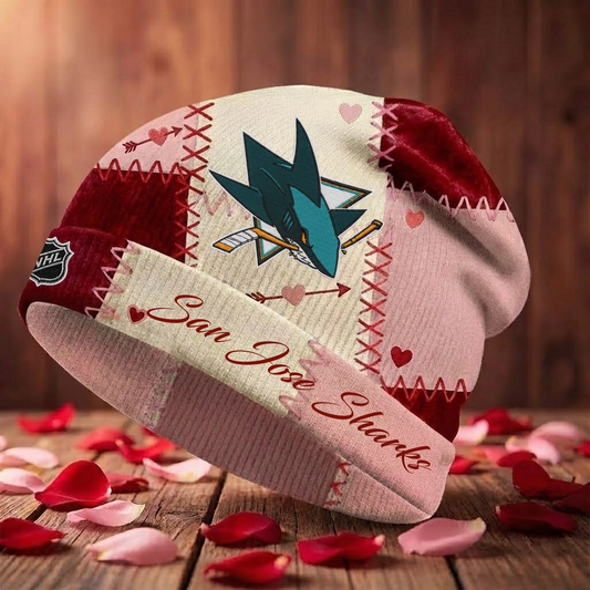 SJS X NHL Warm Hearts Beanie - Valentine Gift V1 NAK NHT