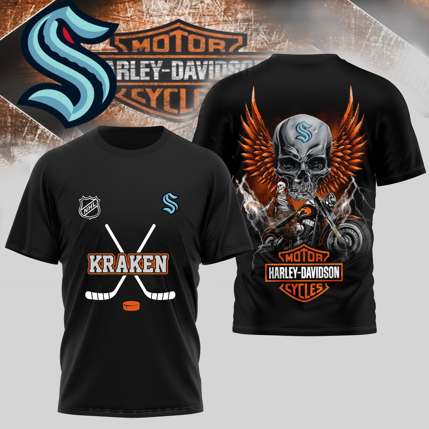 SK Premium NHL Motorcycle 3D Shirt DDT CTND