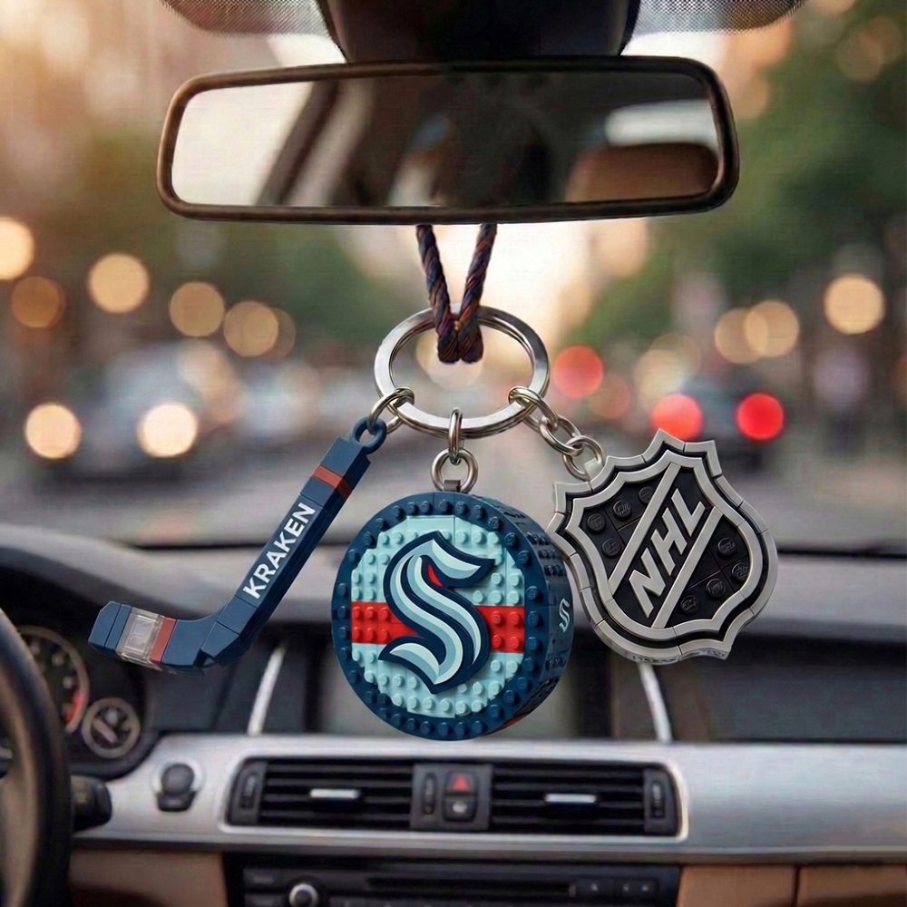 SK x NHL Building Blocks Hockey Puck Car Mirror Hanging NAK TTT