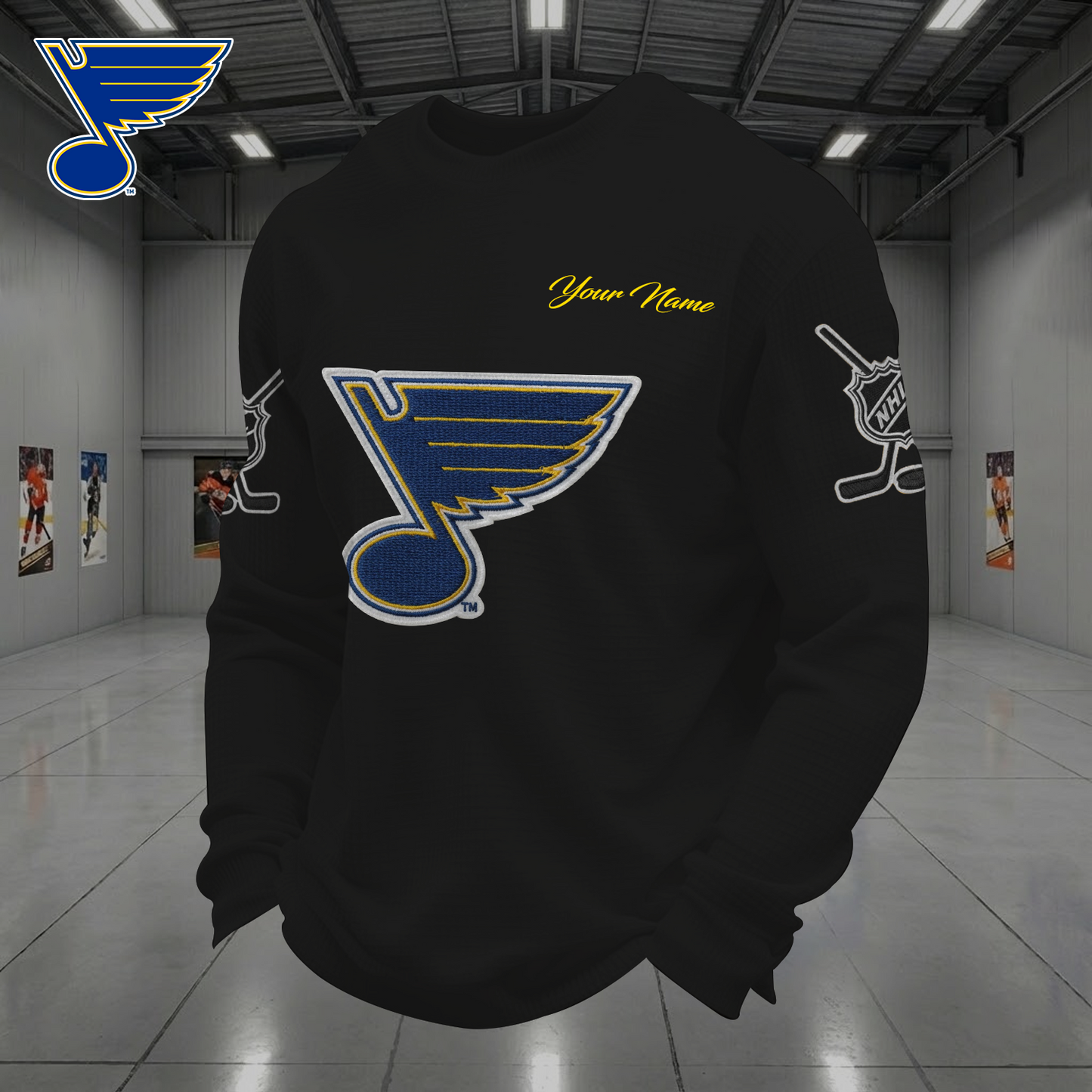 SLB X NHL Men Football Waffle Long Sleeve T-Shirt V1 NAK NHT