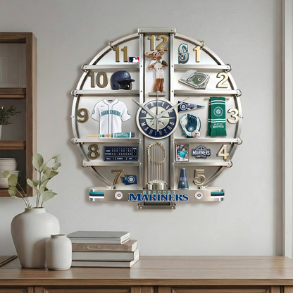 SM x MLB Home Decorative 3D Visual Effect Acrylic Wall Clock NAK CTKT