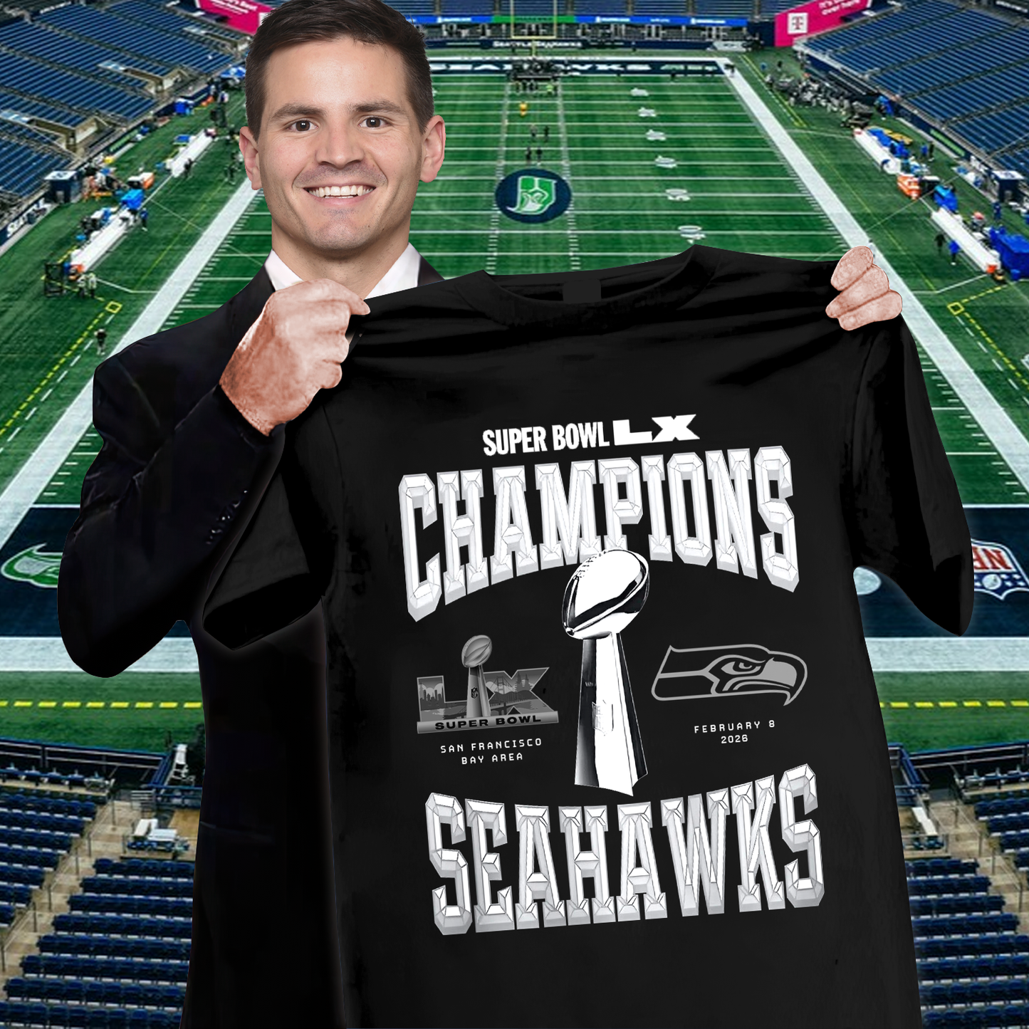 SS Super Bowl LX Champions Shirt DDT  NTL