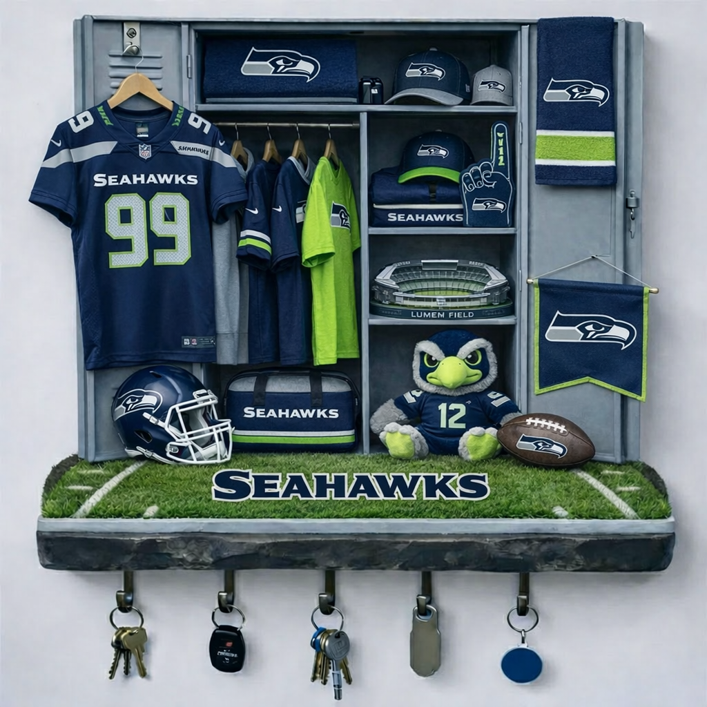 SS x NFL Changing Room Personalized 3D Visual Effect Acrylic Key Holder DDT NTL