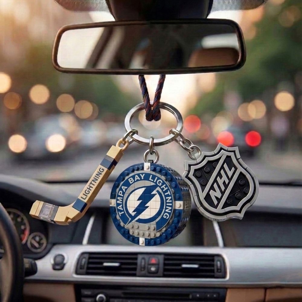 TBL x NHL Building Blocks Hockey Puck Car Mirror Hanging NAK TTT