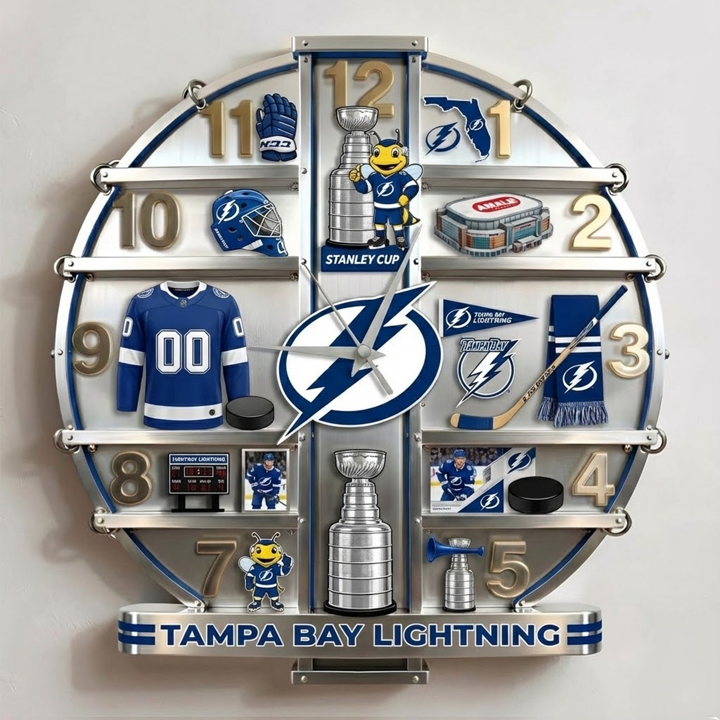 TBL X NHL Home Decorative 3D Visual Effect Acrylic Wall Clock NAK NHT