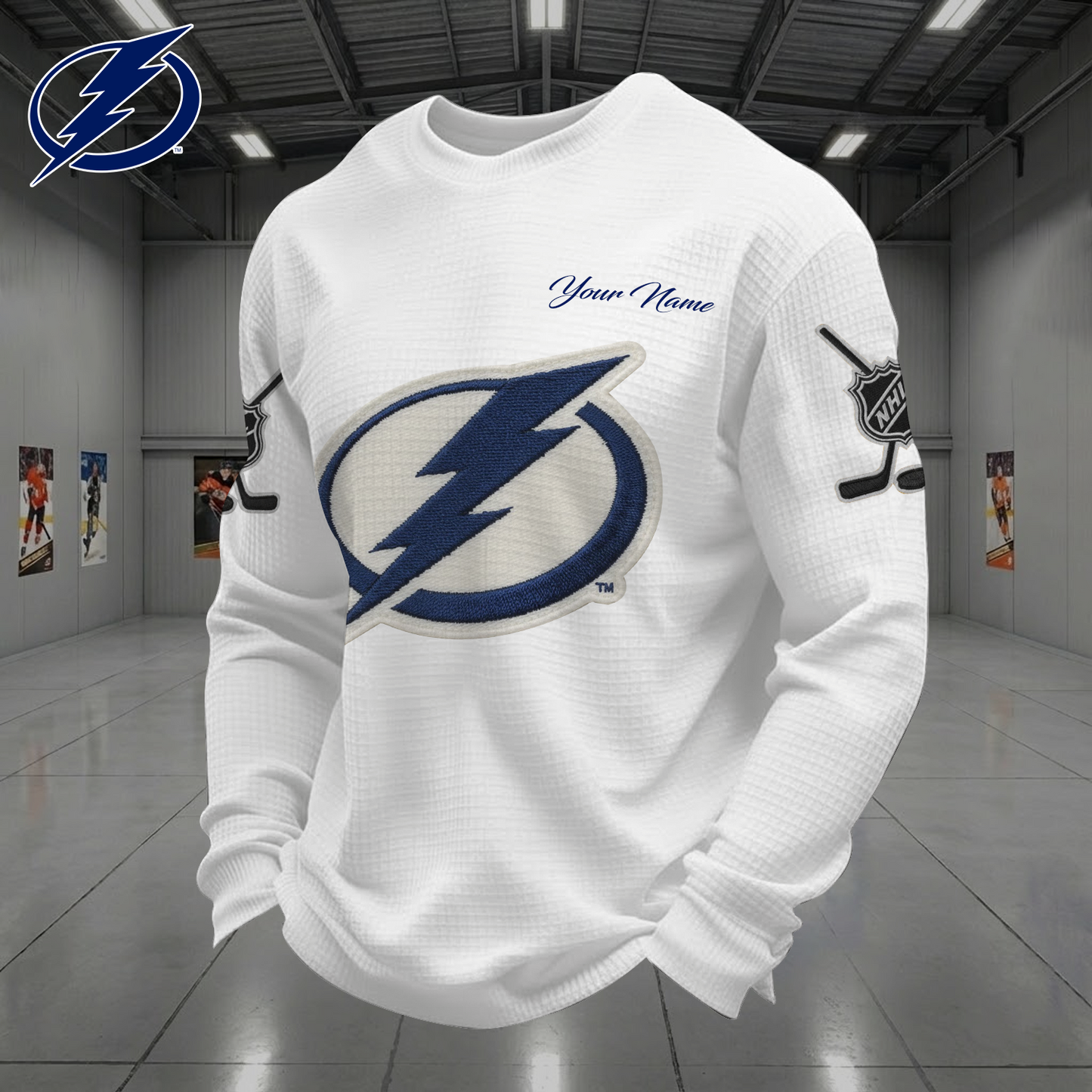 TBL X NHL Men Football Waffle Long Sleeve T-Shirt V1 NAK NHT