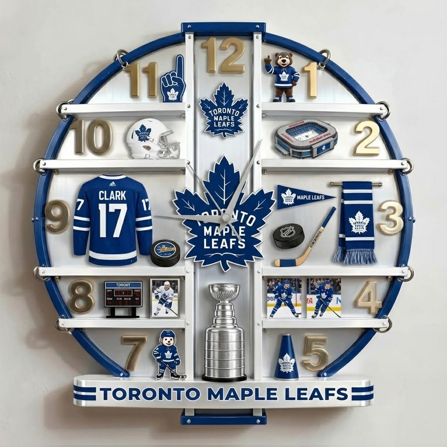 TOR X NHL Home Decorative 3D Visual Effect Acrylic Wall Clock NAK NHT