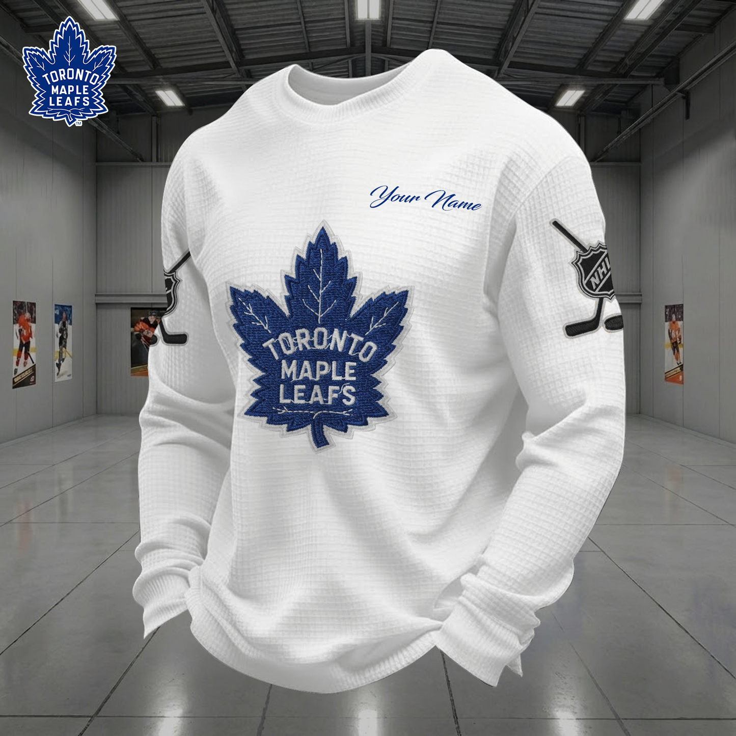 TOR X NHL Men Football Waffle Long Sleeve T-Shirt V1 NAK NHT