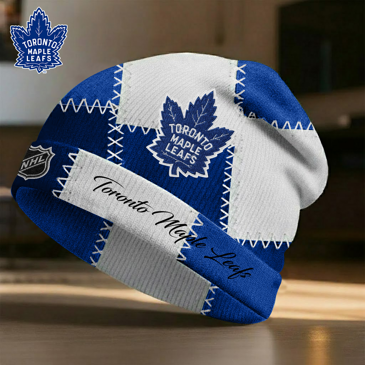 TOR X Premium NHL Vintage Patchwork Beanie Hat V1 NAK NHT