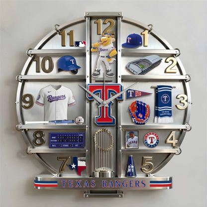 TR x MLB Home Decorative 3D Visual Effect Acrylic Wall Clock NAK CTKT