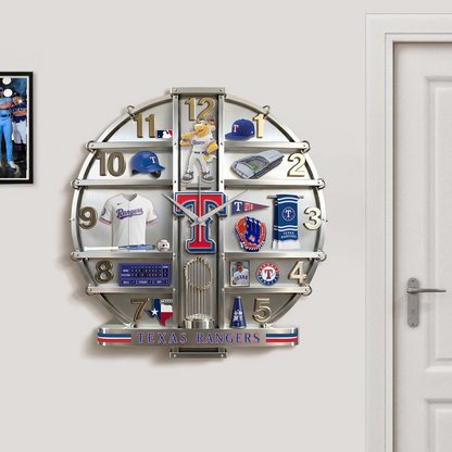 TR x MLB Home Decorative 3D Visual Effect Acrylic Wall Clock NAK CTKT