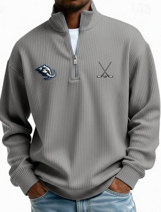 UTA NHL Men's Causal Quarter Zip Long Sleeved Sweatshirt V1 NAK PTTD