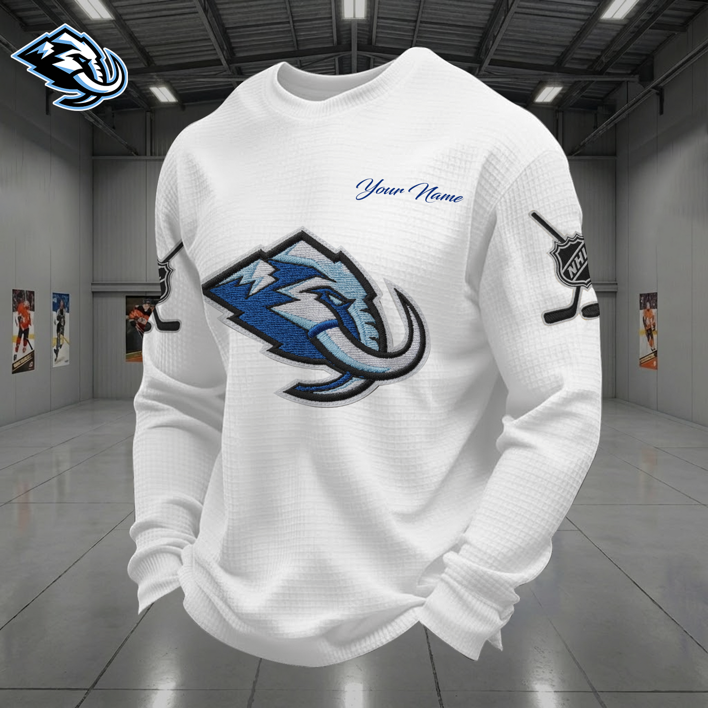 UTA X NHL Men Football Waffle Long Sleeve T-Shirt V1 NAK NHT