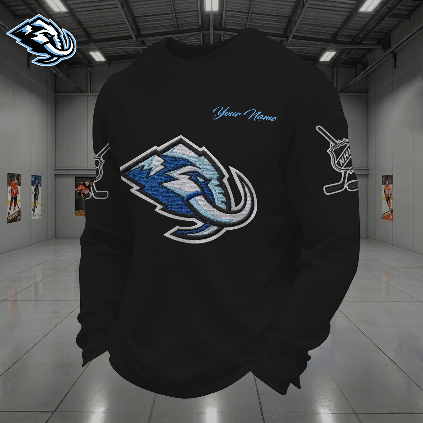 UTA X NHL Men Football Waffle Long Sleeve T-Shirt V1 NAK NHT