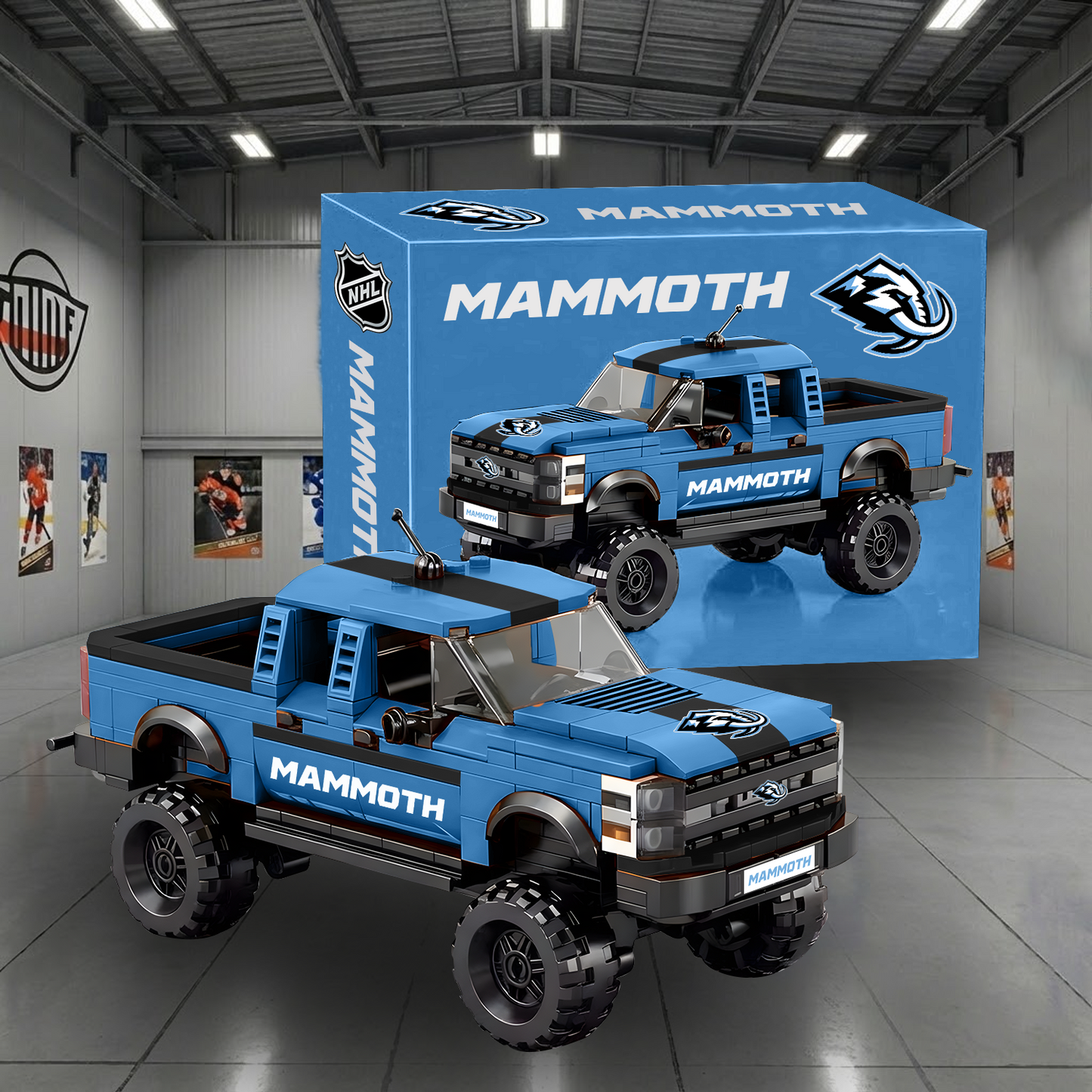 UTA X NHL Raptor pickup truck building block set NAK NHT