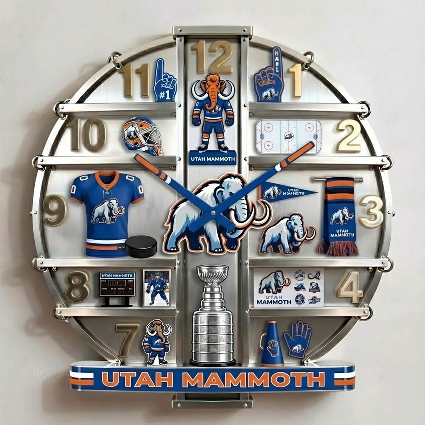 UTM X NHL Home Decorative 3D Visual Effect Acrylic Wall Clock NAK NHT