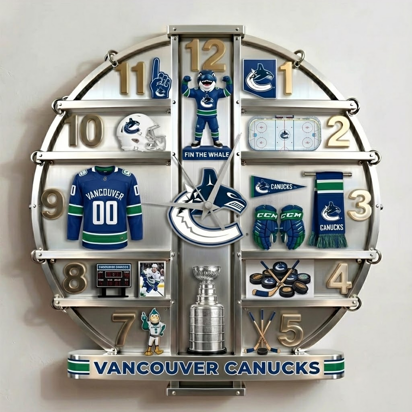 VAN X NHL Home Decorative 3D Visual Effect Acrylic Wall Clock NAK NHT
