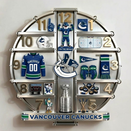VAN X NHL Home Decorative 3D Visual Effect Acrylic Wall Clock NAK NHT