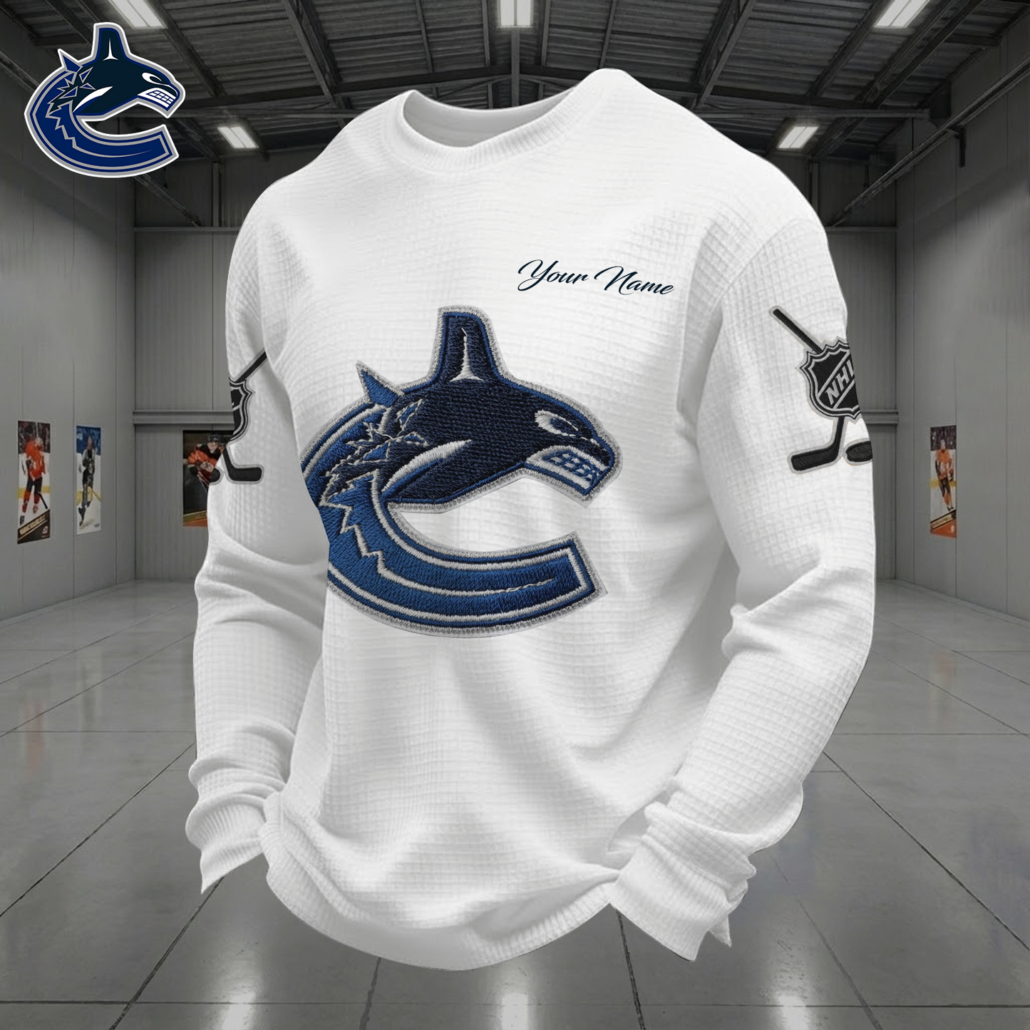 VAN X NHL Men Football Waffle Long Sleeve T-Shirt V1 NAK NHT