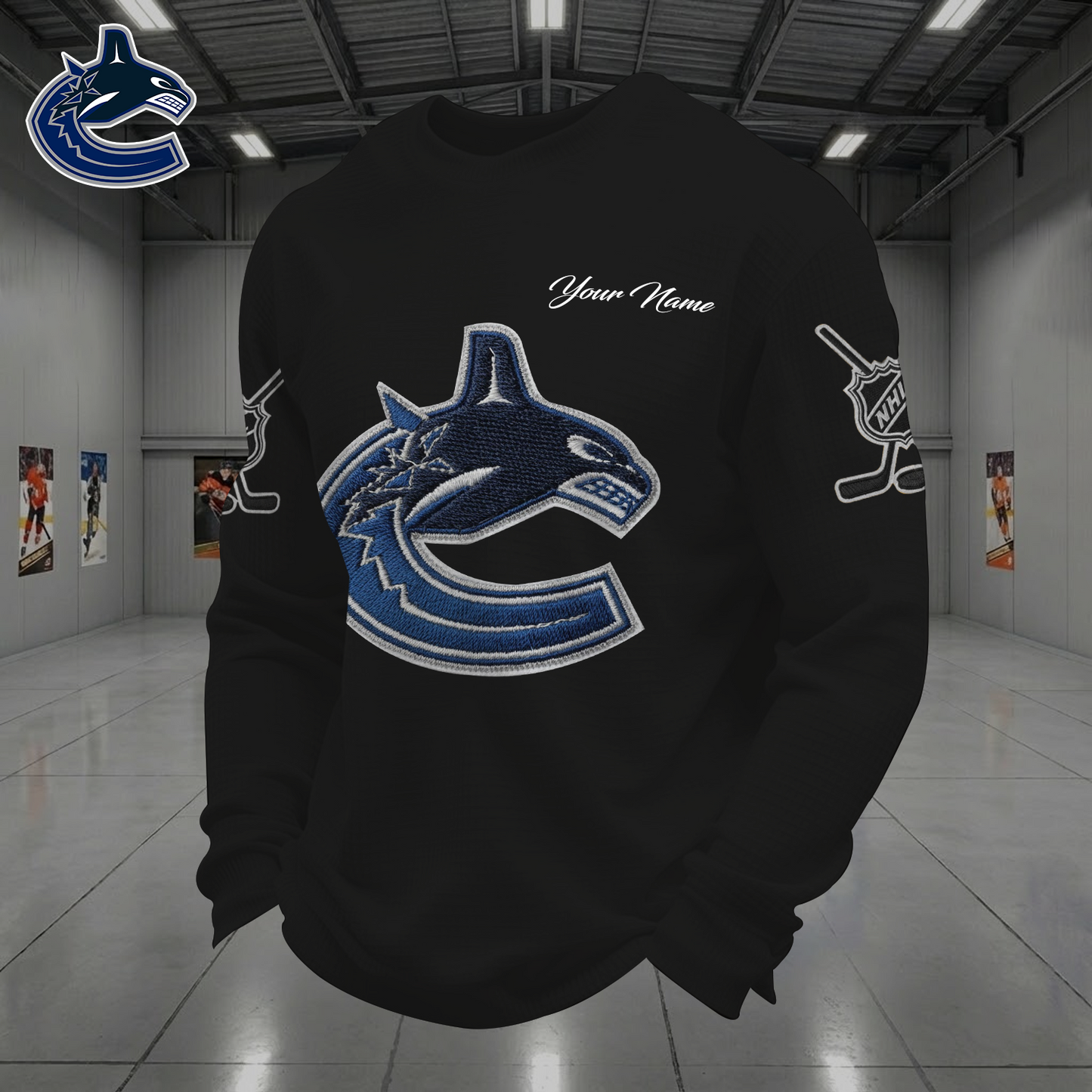 VAN X NHL Men Football Waffle Long Sleeve T-Shirt V1 NAK NHT