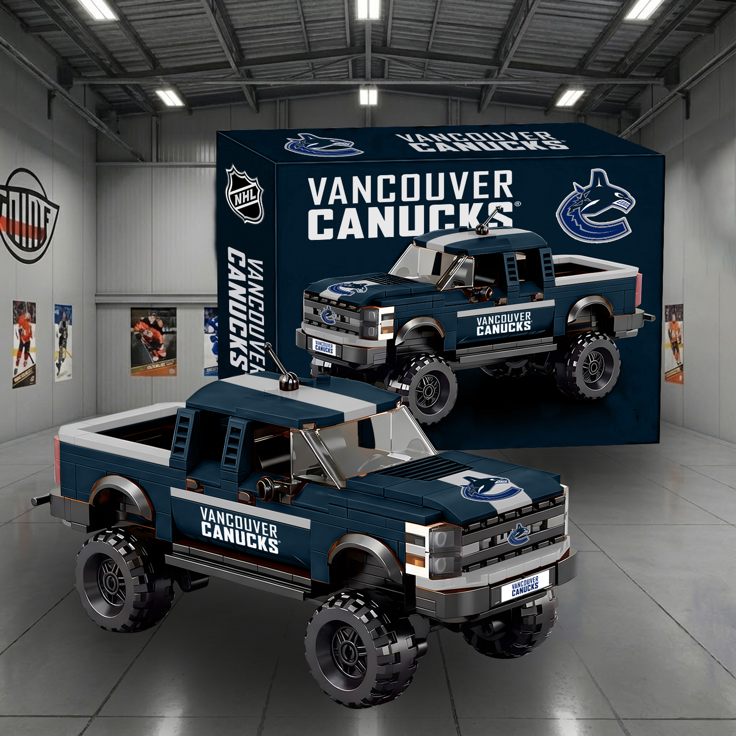 VAN X NHL Raptor pickup truck building block set NAK NHT